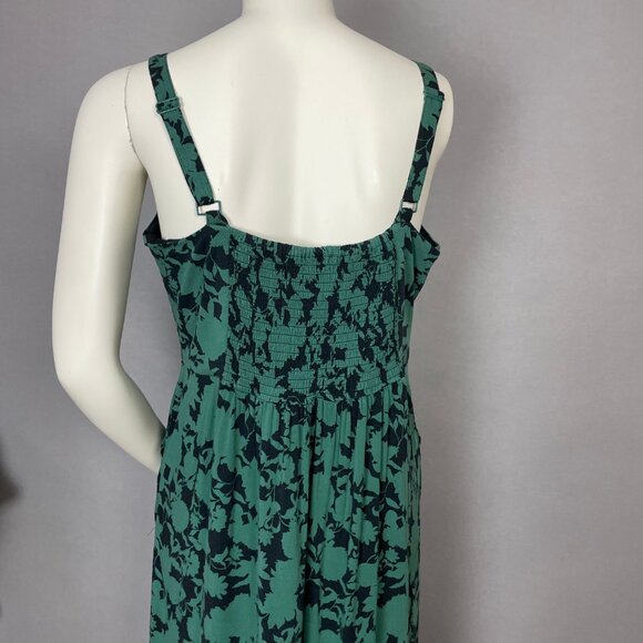 41 Hawthorn Dress Floral Sleeveless Shirred Smocked Back Pockets Size Large - Picture 4 of 11